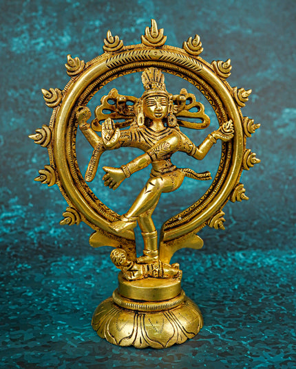 Brass Nataraja Idol - 7 inch - WL5812