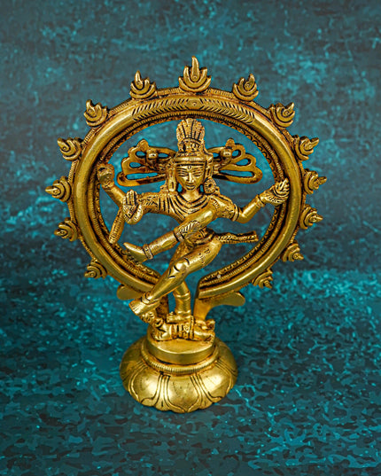 Brass Nataraja Idol - 7 inch - WL5812