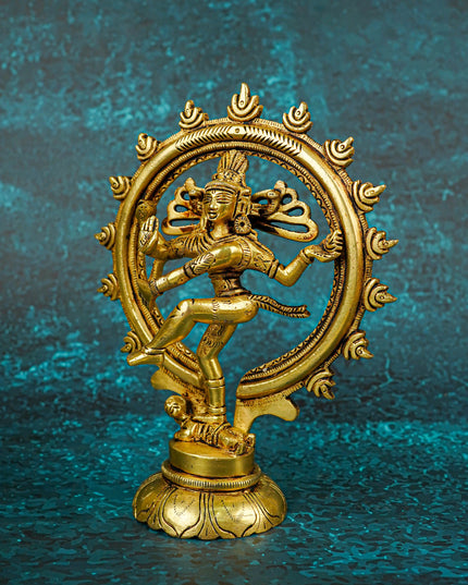 Brass Nataraja Idol - 7 inch - WL5812