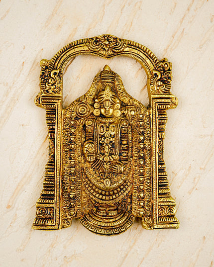 Brass Tirupathi Balaji Wall Hanging - 7 inch - WL5814