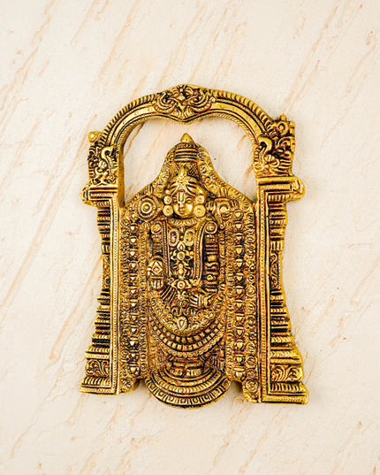 Brass Tirupathi Balaji Wall Hanging - 7 inch - WL5814