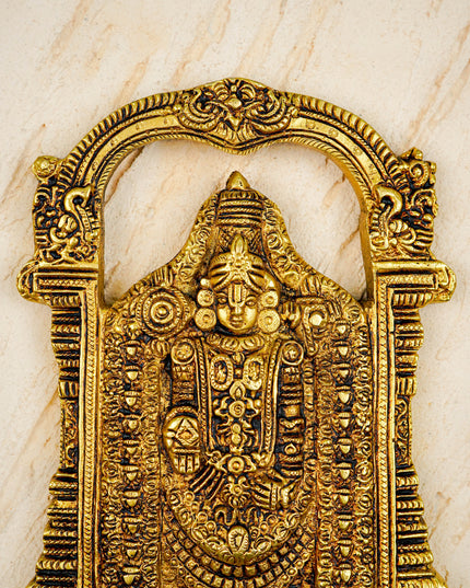 Brass Tirupathi Balaji Wall Hanging - 7 inch - WL5814