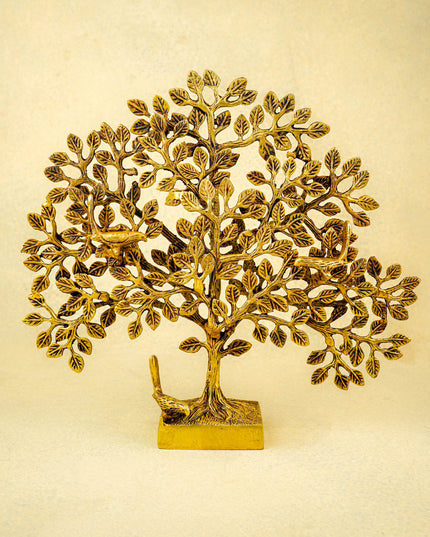 Brass Kalpavriksha Tree with Stand - 11 inch - WL5816