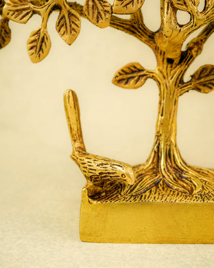 Brass Kalpavriksha Tree with Stand - 11 inch - WL5816