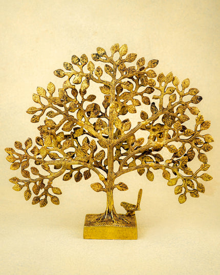 Brass Kalpavriksha Tree with Stand - 11 inch - WL5816