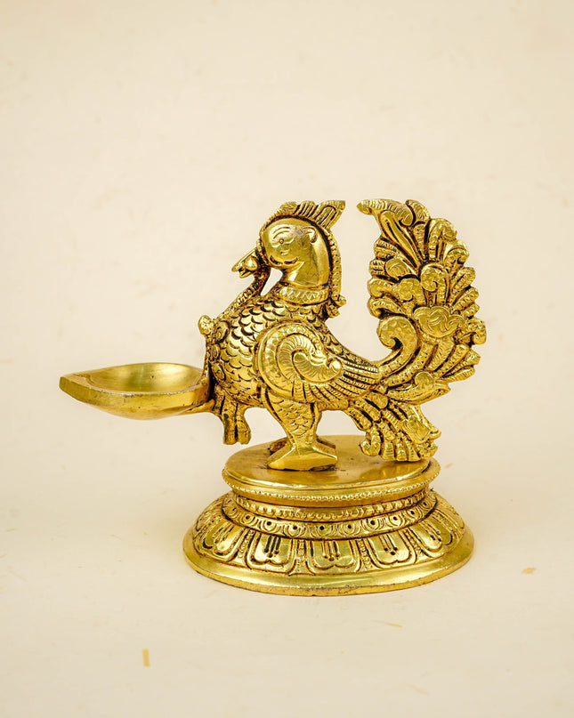 Brass Annapakshi Diya - 5 inch - WL5818