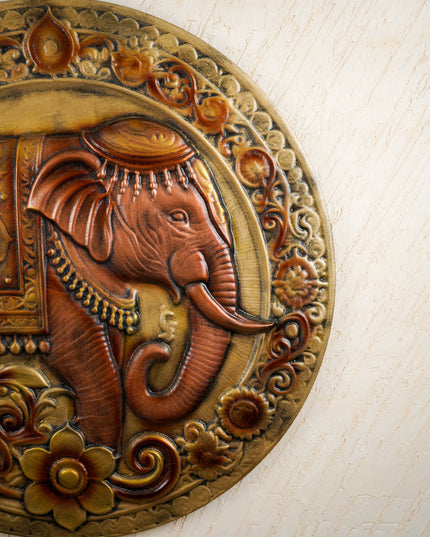 Elephant Design Wall Hanging Frame - 31 inch - WL5822