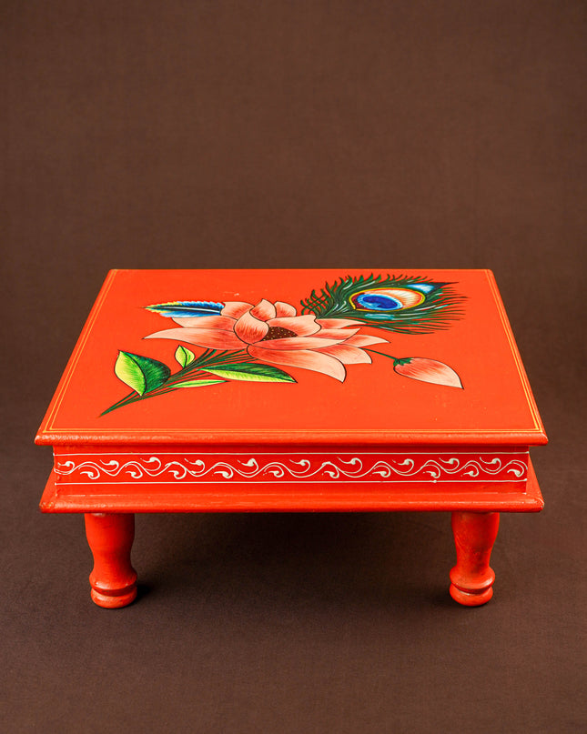 Handpainted Wooden Manai - Floral - 15 inch - WL5827