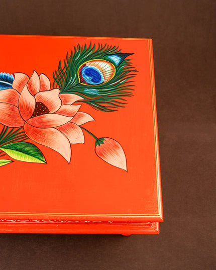 Handpainted Wooden Manai - Floral - 15 inch - WL5827