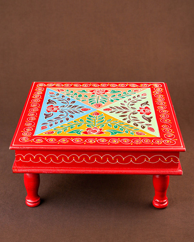 Handpainted Wooden Manai - Floral - 15 inch - WL5829