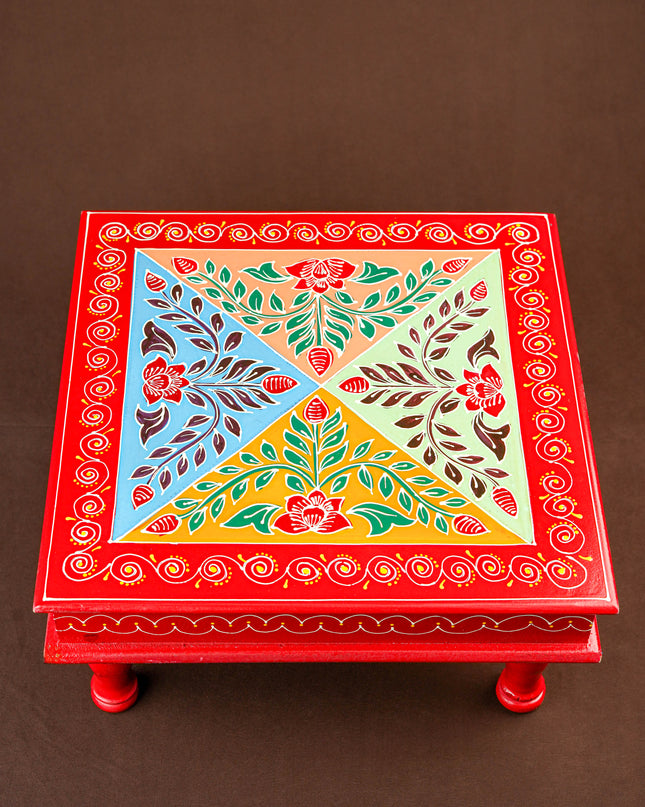 Handpainted Wooden Manai - Floral - 15 inch - WL5829