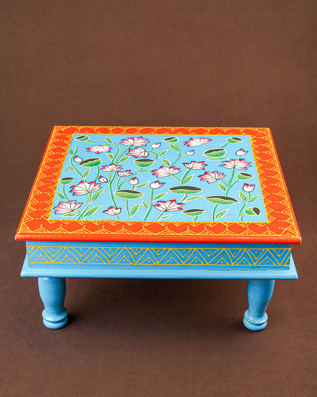 Handpainted Wooden Manai - Floral - 15 inch - WL5830