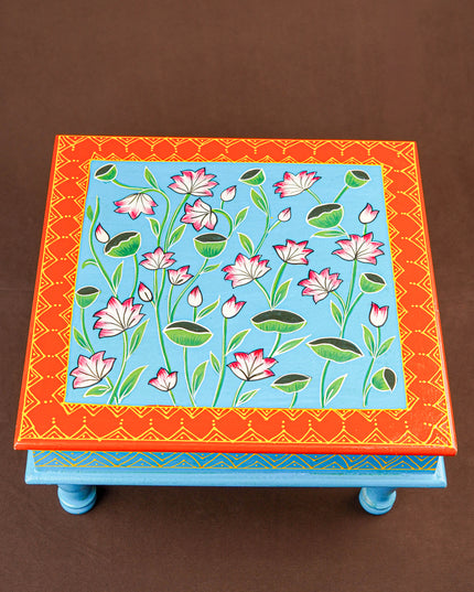 Handpainted Wooden Manai - Floral - 15 inch - WL5830
