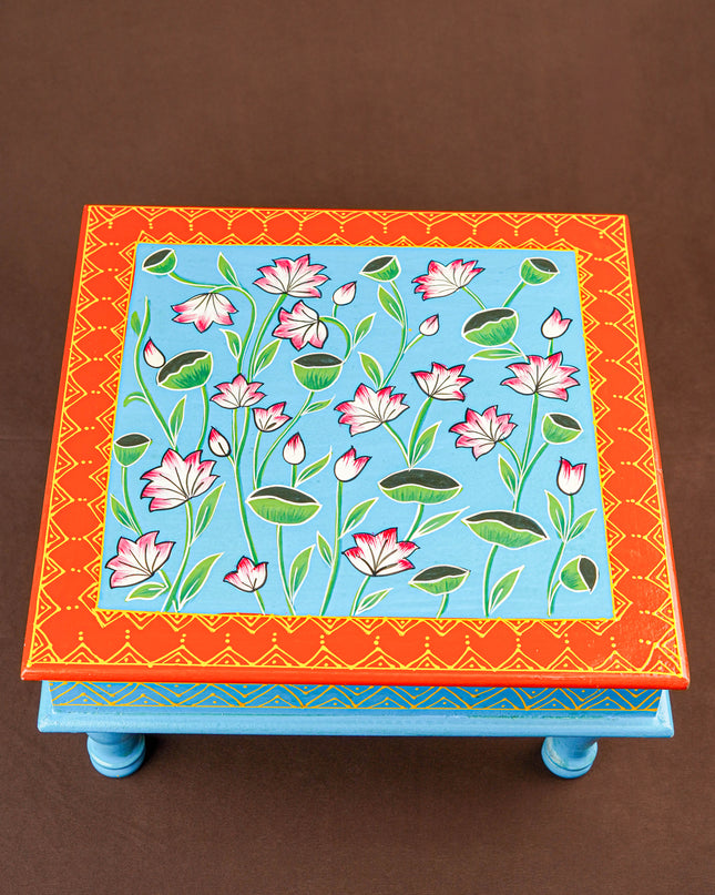 Handpainted Wooden Manai - Floral - 15 inch - WL5830