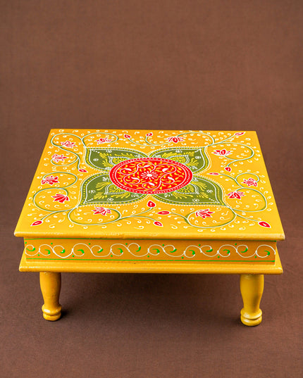 Handpainted Wooden Manai - Floral - 15 inch - WL5831