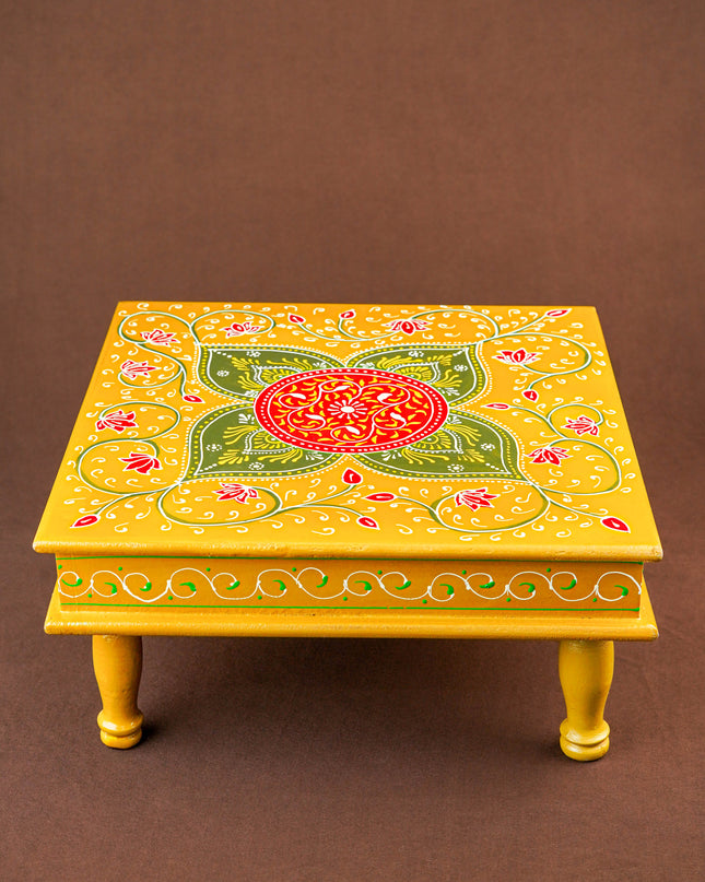 Handpainted Wooden Manai - Floral - 15 inch - WL5831