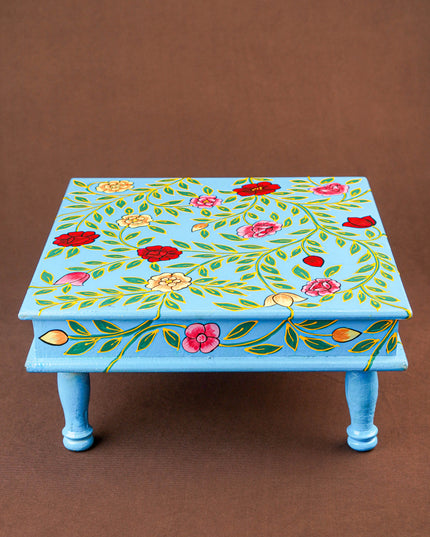 Handpainted Wooden Manai - Floral - 15 inch - WL5833