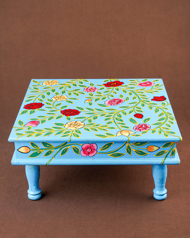 Handpainted Wooden Manai - Floral - 15 inch - WL5833