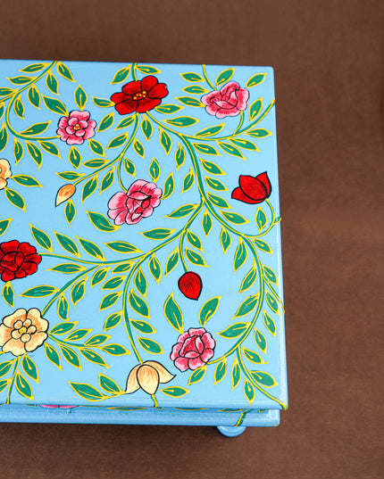Handpainted Wooden Manai - Floral - 15 inch - WL5833
