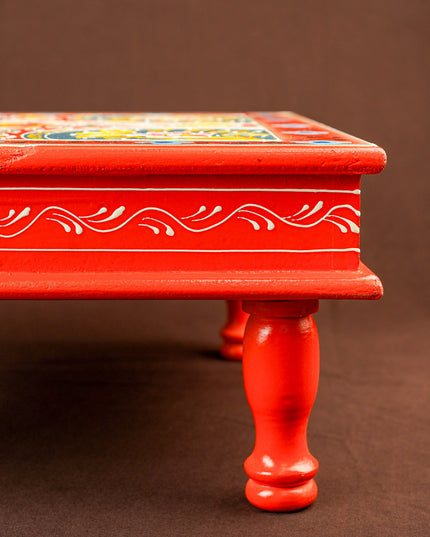 Handpainted Wooden Manai - Floral - 15 inch - WL5835