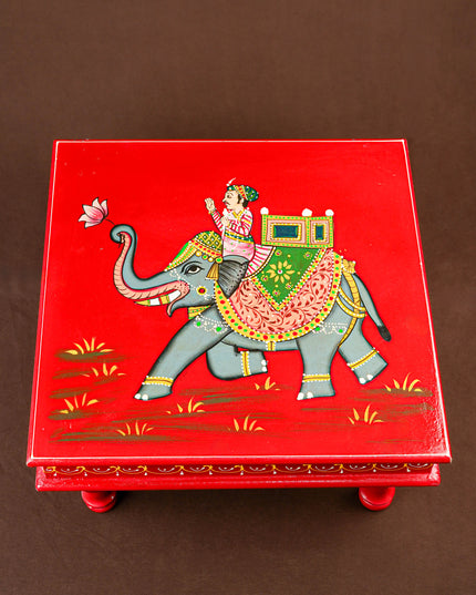 Handpainted Wooden Manai - Elephant - 15 inch - WL5840