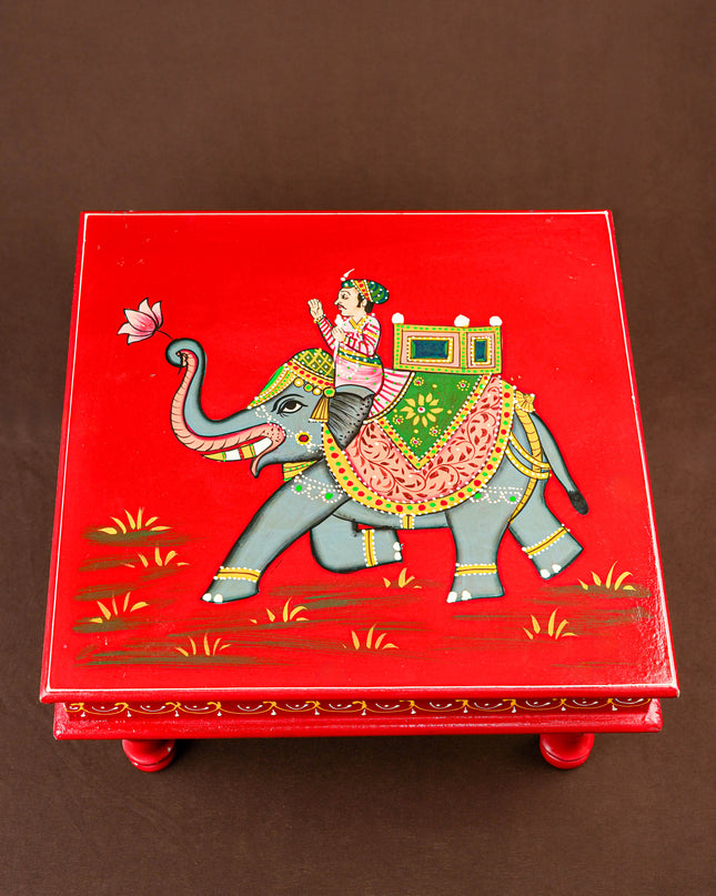 Handpainted Wooden Manai - Elephant - 15 inch - WL5840