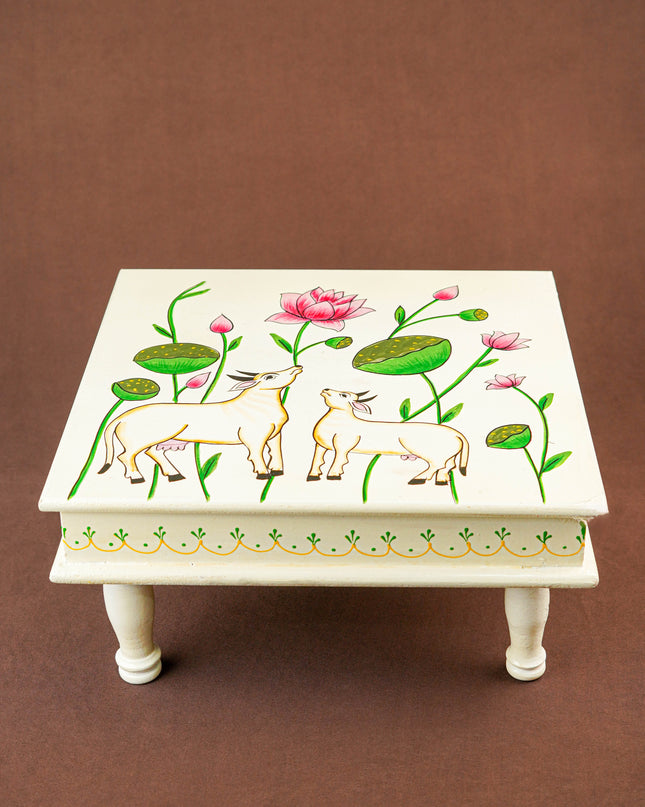 Handpainted Wooden Manai - Pichwai - 15 inch - WL5842