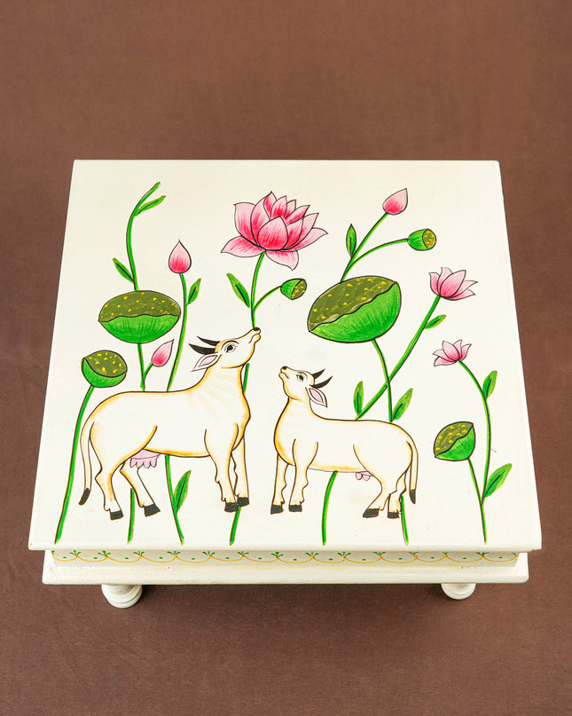 Handpainted Wooden Manai - Pichwai - 15 inch - WL5842