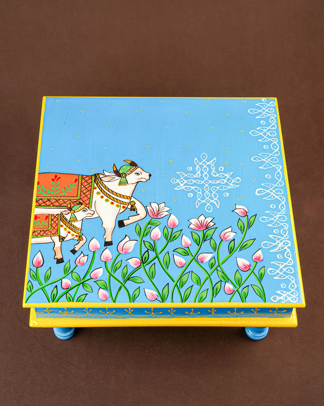 Handpainted Wooden Manai - Pichwai - 15 inch - WL5843