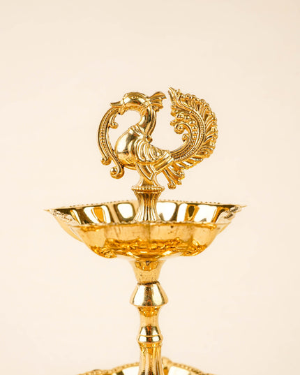 Brass Annapakshi Diya - 2 Step - 7 inch - WL5854