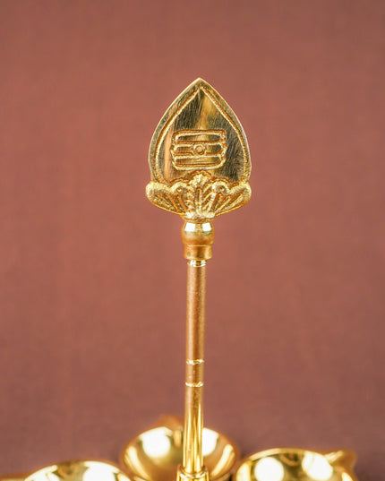 Brass Murugan Vel Diya - 7 inch - WL5857