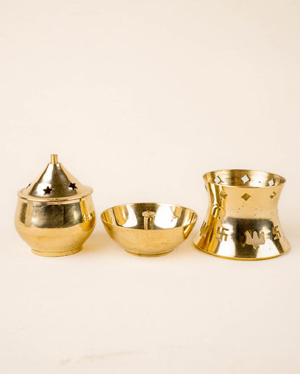 Brass Akhand Diya - 6 inch - WL5859