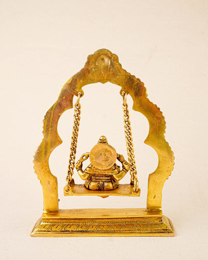 Brass Jhoola Ganesha - 9 inch - WL5864