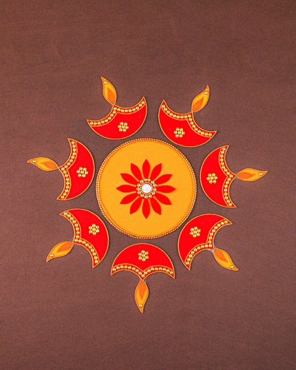 Rangoli - Flower - Set of 6 Diya - WL5873