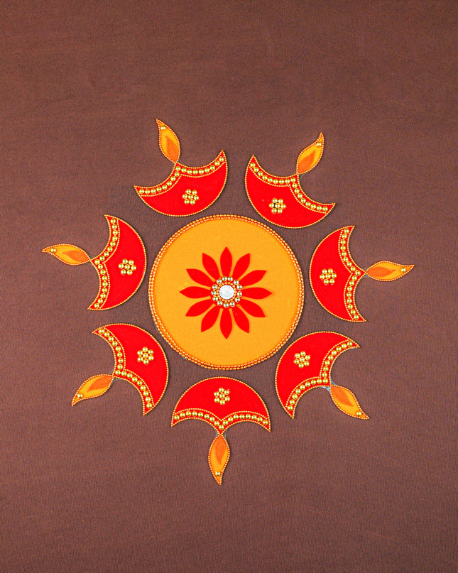 Rangoli - Flower - Set of 6 Diya - WL5873