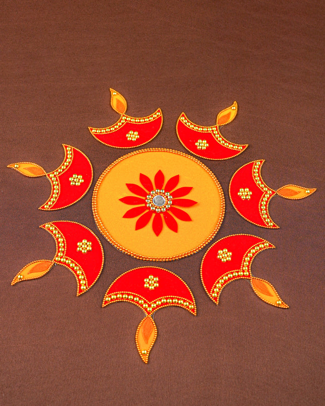 Rangoli - Flower - Set of 6 Diya - WL5873