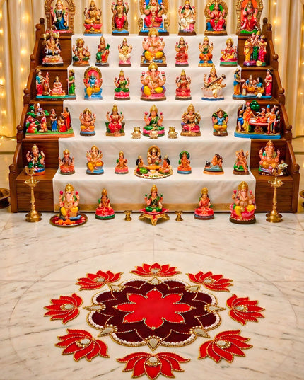 Rangoli - Flower - Lotus - Set of 8 - WL5874