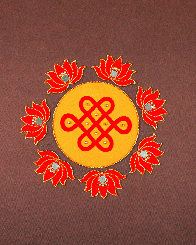 Rangoli - Kolam with Lotus - Set of 8 - WL5876