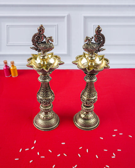 Brass Annapakshi Vilaku - Set of 2 - 8 inch - WL5887