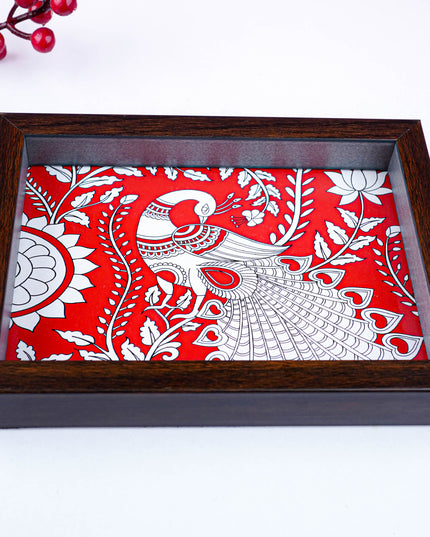 Wooden Tray with Peacock Digital Print - WL5890