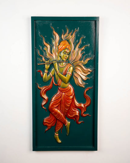 Flute Krishna Wall Hanging Frame - 32 inch - WL5898