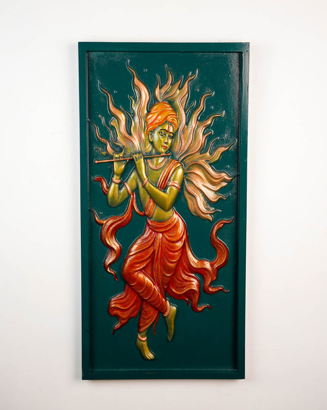 Flute Krishna Wall Hanging Frame - 32 inch - WL5898