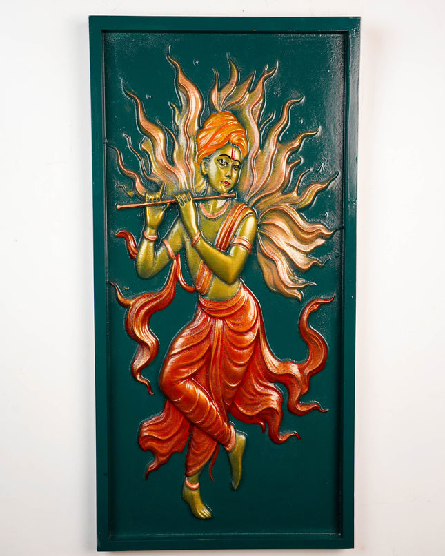 Flute Krishna Wall Hanging Frame - 32 inch - WL5898