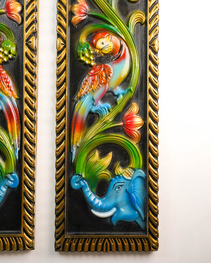 Elephant Wall Hanging Frames - Set of 2 - 47 inch - WL5903