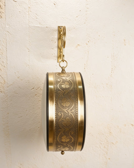 Brass - Railway Clock Floral Design - 12 inch - WL5906
