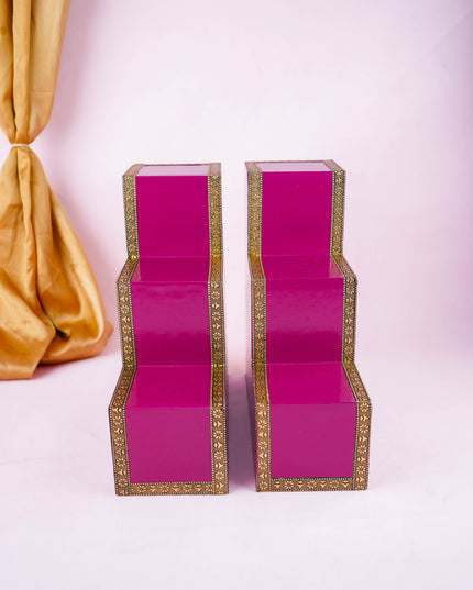 Decorative 3 Step Diya Padi - Set of 2 - WL5933-1