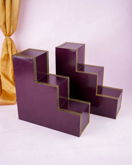 Decorative 3 Step Diya Padi - Set of 2 - WL5933-2