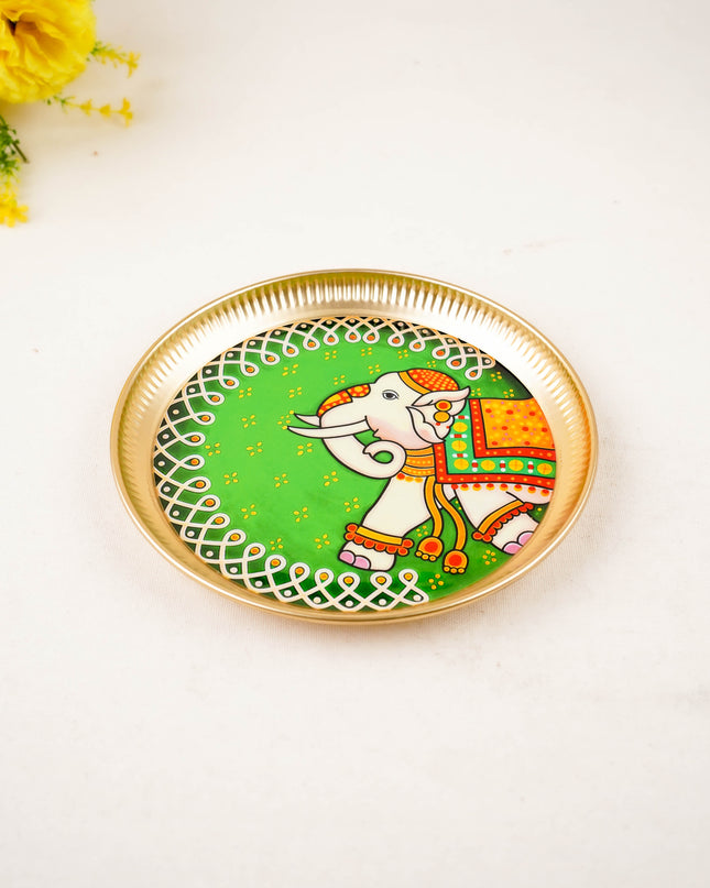 Iron Plate with Elephant Print - 8 inch - WL5936-2