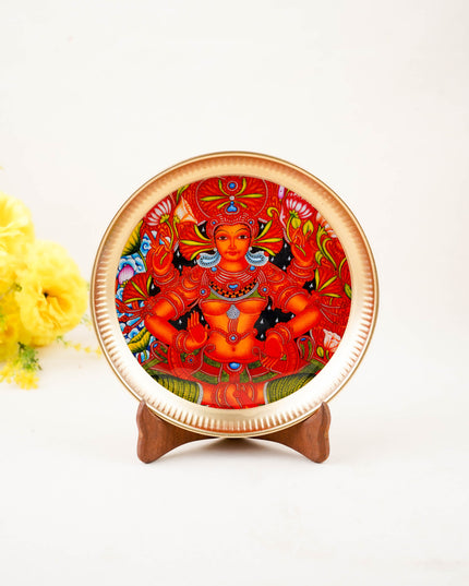 Brass Plate with Mural Print - 8 inch - WL5936-3