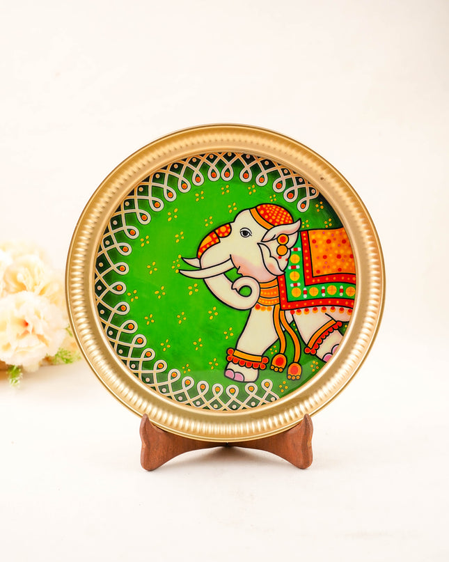 Iron Plate with Elephant Print - 10 inch - WL5937-2